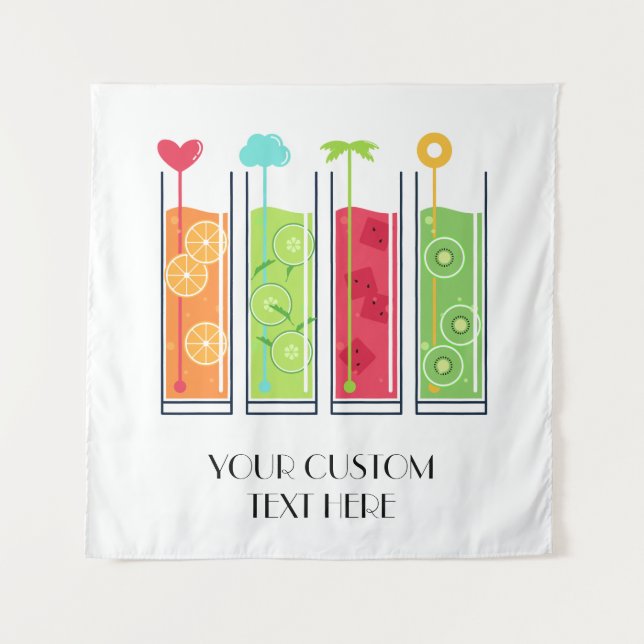 Summer Juices custom text tapestry (Front)