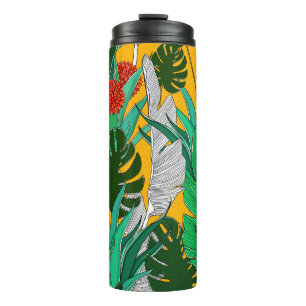 Summer jungle pattern with bright colours. Jungle  Thermal Tumbler