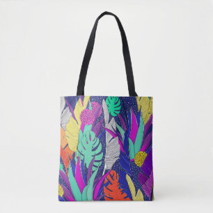 Summer jungle pattern with bright colours. Jungle Tote Bag