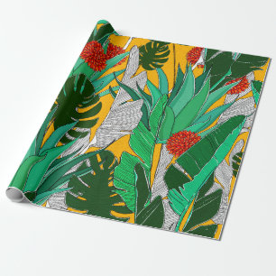 Summer jungle pattern with bright colours. Jungle  Wrapping Paper