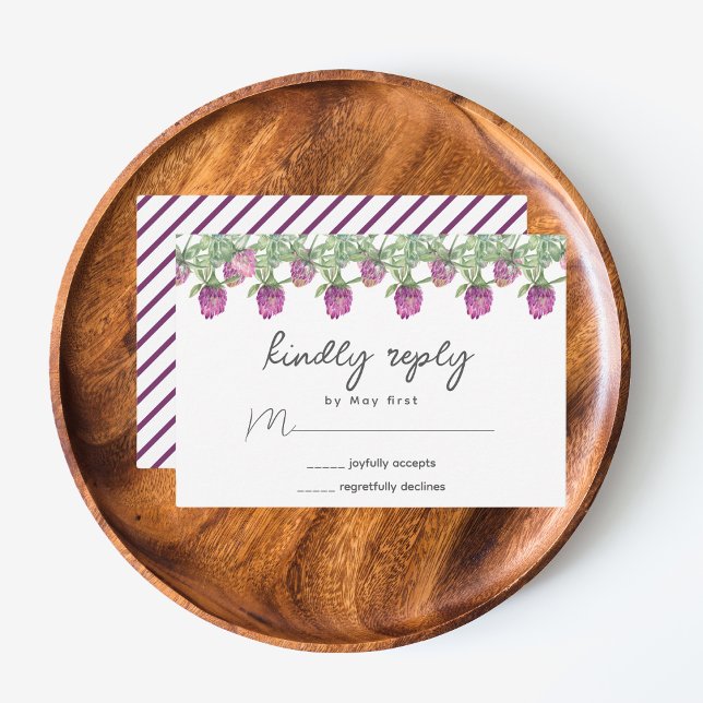 Summer Jungle Watercolour Floral Wedding RSVP Card (Summer Jungle Watercolour Floral Wedding Supplies)