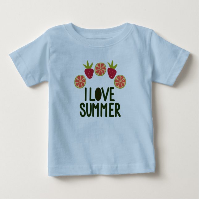  Summer Kids Cute Fruit  Baby T-Shirt (Front)