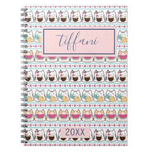 Summer Kitty Cats Spiral Photo Notebook
