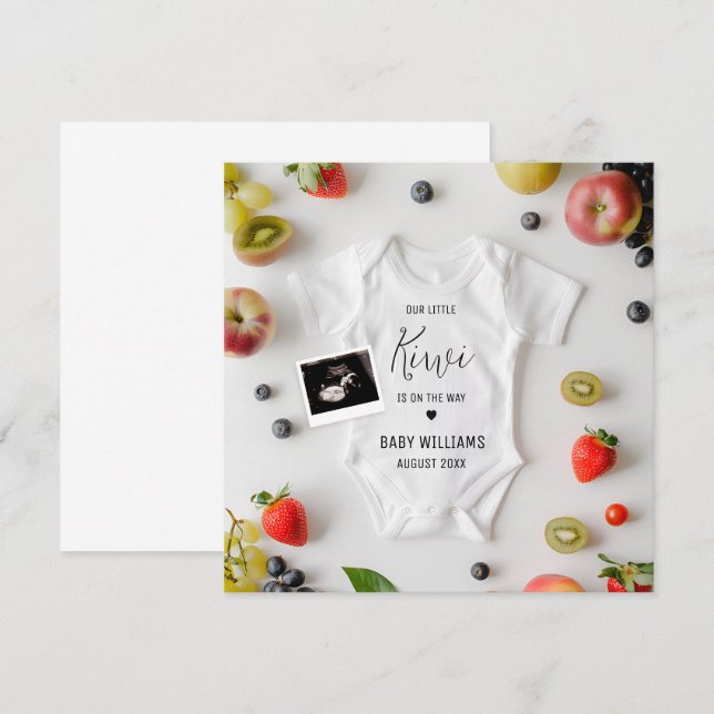 Summer Kiwi Pregnancy Announcement (Front/Back)