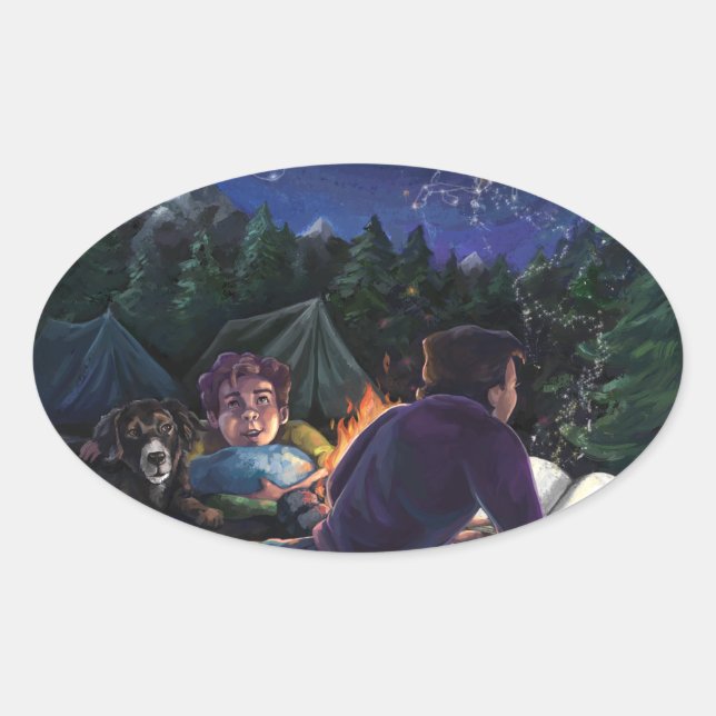 Summer Knights Oval Sticker (Front)