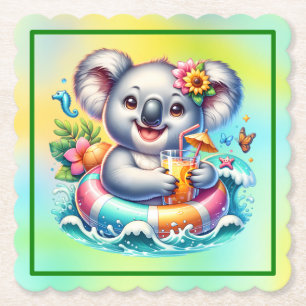Summer Koala Sublimation Clipart-97702 Paper Coaster
