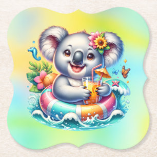 Summer Koala Sublimation Clipart-97702 Paper Coaster