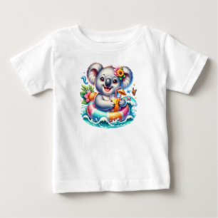 Summer Koala Sublimation Clipart Baby T-Shirt