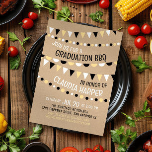 Summer Kraft Graduation Party Invitation