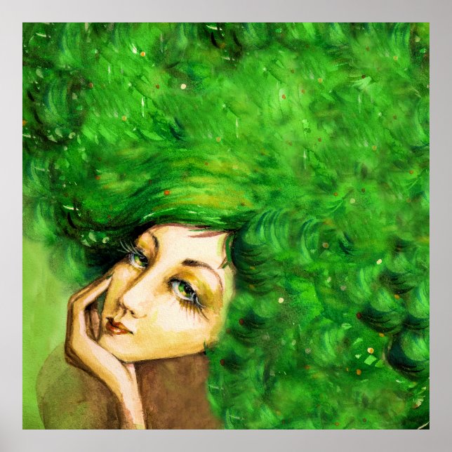 Summer / Lady Bordeaux Art Poster (Front)