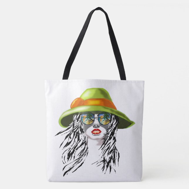 Summer Lady Tote Bag (Front)