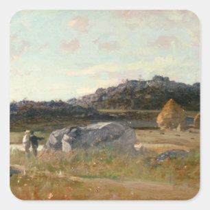 Summer Landscape 2 Square Sticker
