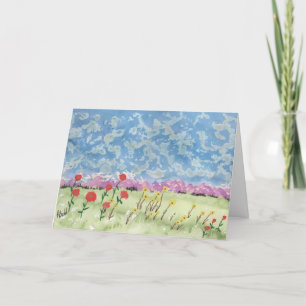 Summer Landscape Thank You Card