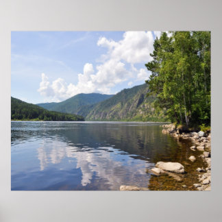 Summer Landscape With River Poster