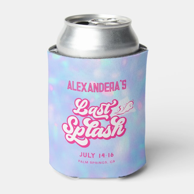 Summer Last Splash Pool Bachelorette Can Cooler (Can Front)