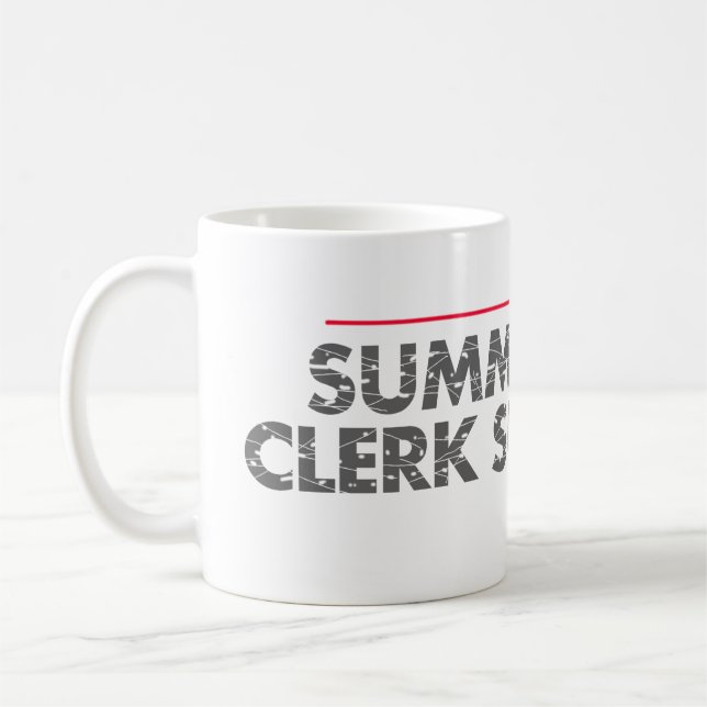 "SUMMER LAW CLERK SURVIVOR" -- COFFEE MUG (Left)
