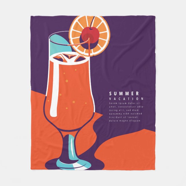 Summer layout fleece blanket (Front)