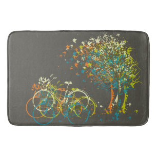 Summer Leaves Trees Bath Mat