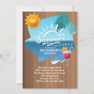 Summer Leisure Party Invitation