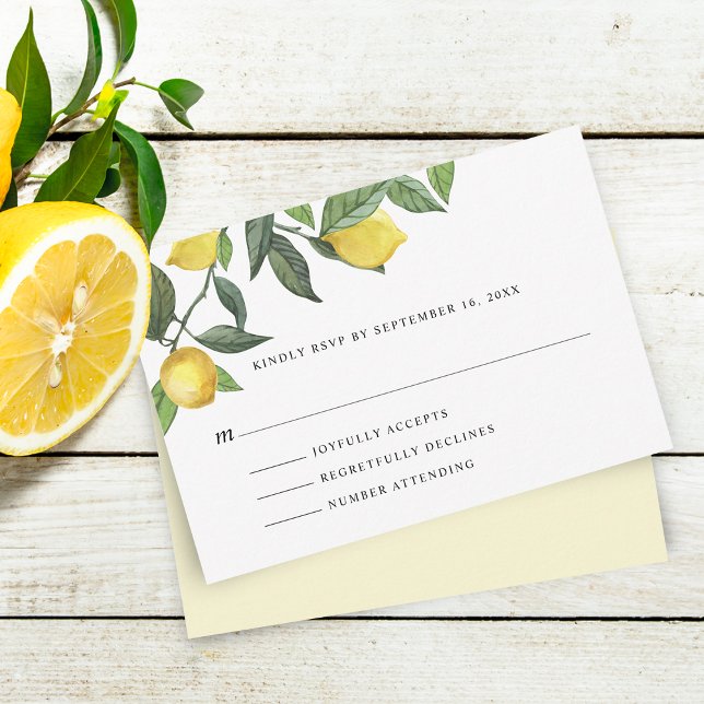 Summer Lemon Arrangement RSVP Card (Creator Uploaded)
