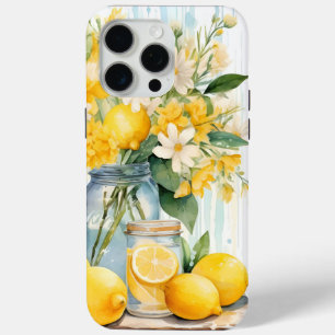 Summer Lemon Blossom Jar iPhone 15 Pro Max Case
