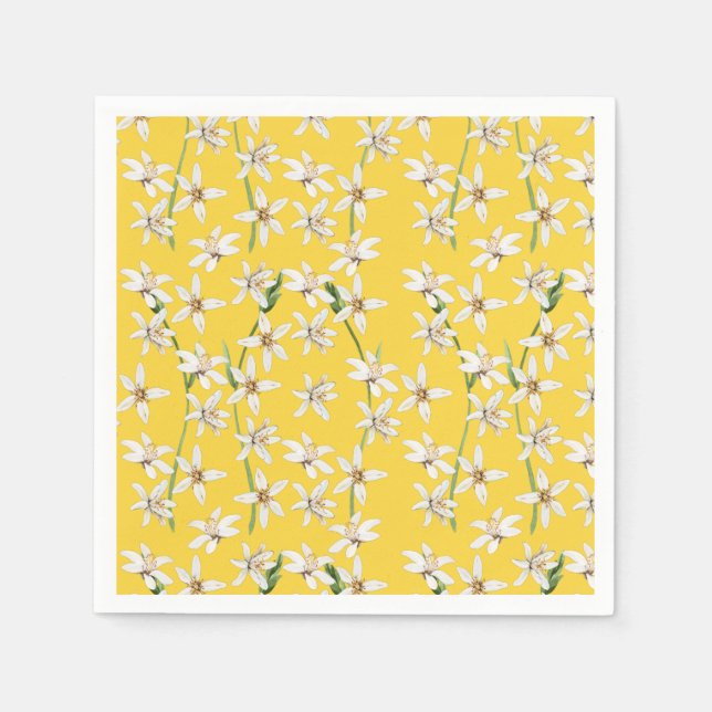 Summer lemon blossom pattern  napkins (Front)