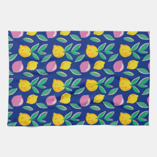 Summer Lemon Colourful Tea Towel