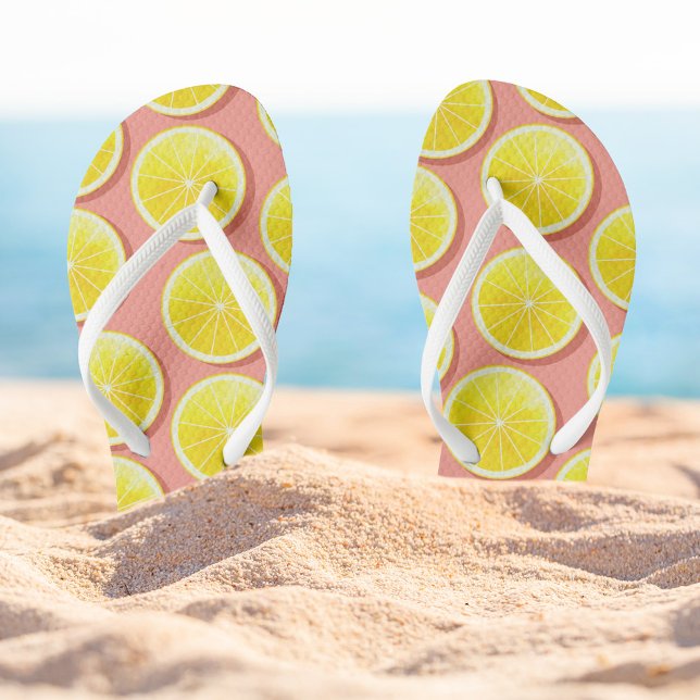 Summer Lemon Slices Pattern Thongs (Creator Uploaded)