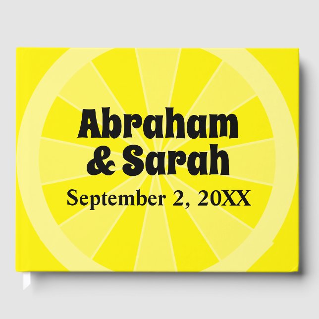 Summer Lemon Wedding  Guest Book (Front)