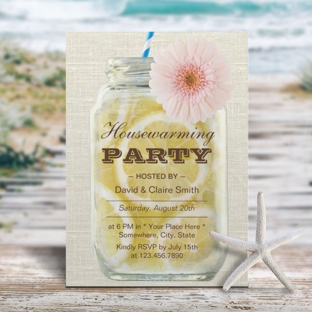 Summer Lemonade Housewarming Party Invitation (Creator Uploaded)