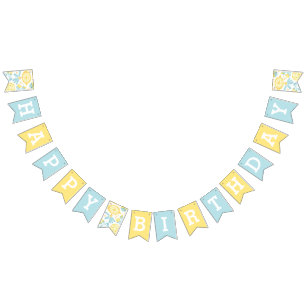 Summer Lemons Happy Birthday Bunting