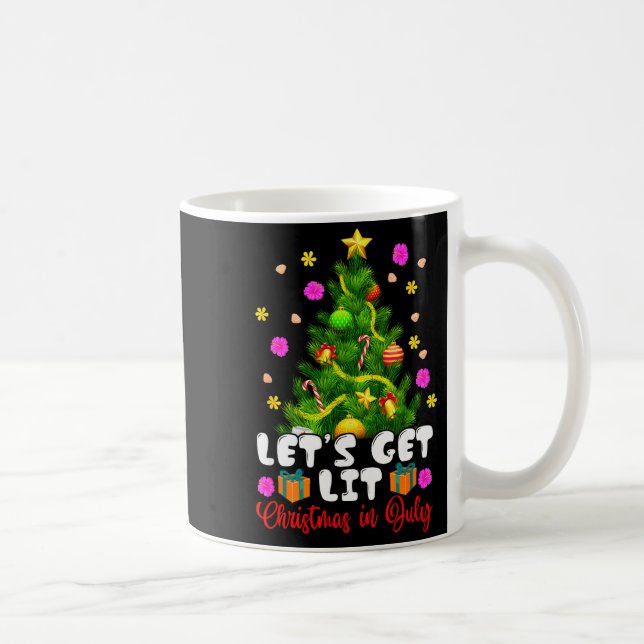 Summer Lets Get Lit Christmas In July Trocal Chris Coffee Mug (Right)