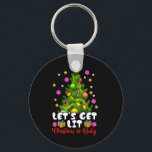 Summer Lets Get Lit Christmas In July Tropical Chr Key Ring<br><div class="desc">Summer Lets Get Lit Christmas In July Tropical Christmas</div>