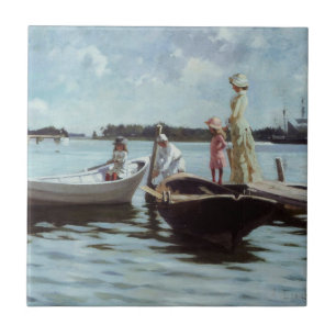 Summer Life in the Islelets (by Albert Edelfelt) Ceramic Tile