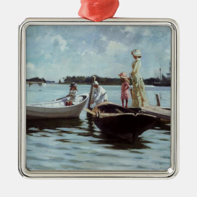Summer Life in the Islelets (by Albert Edelfelt) Metal Ornament (Front)