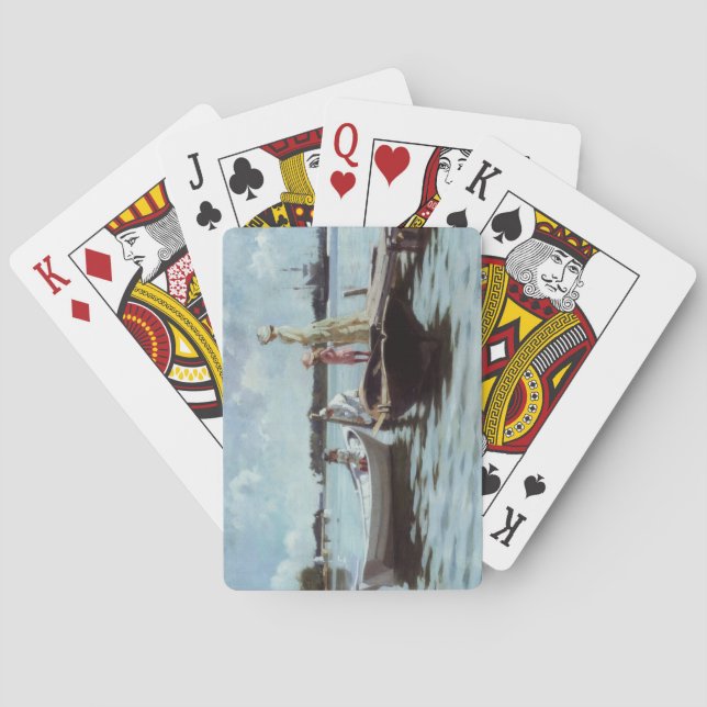 Summer Life in the Islelets (by Albert Edelfelt) Playing Cards (Back)