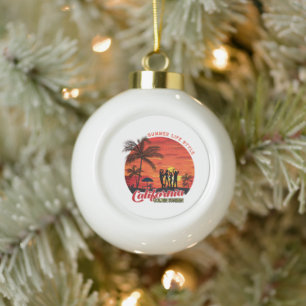 Summer Life Style Ceramic Ball Christmas Ornament