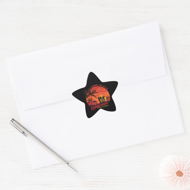 Summer Life Style Star Sticker (Envelope)