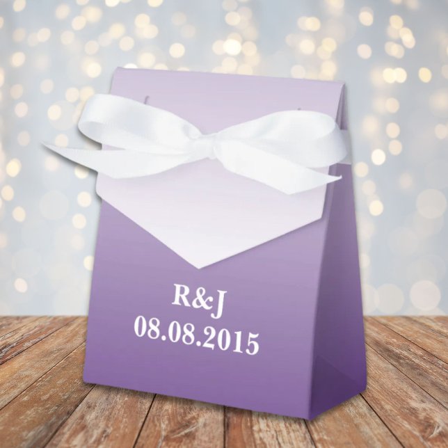 summer lilac ombre purple wedding favour box (summer lilac ombre purple wedding favor boxes)