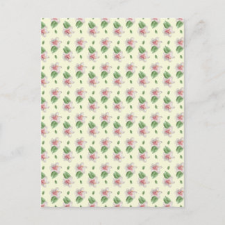 Summer Lily Floral Seamless Pattern Invitation Postcard