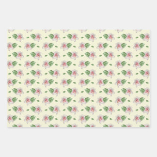 Summer Lily Floral Seamless Pattern Wrapping Paper Sheet