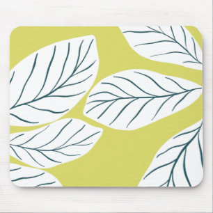 Summer lime leaves mouse pad print