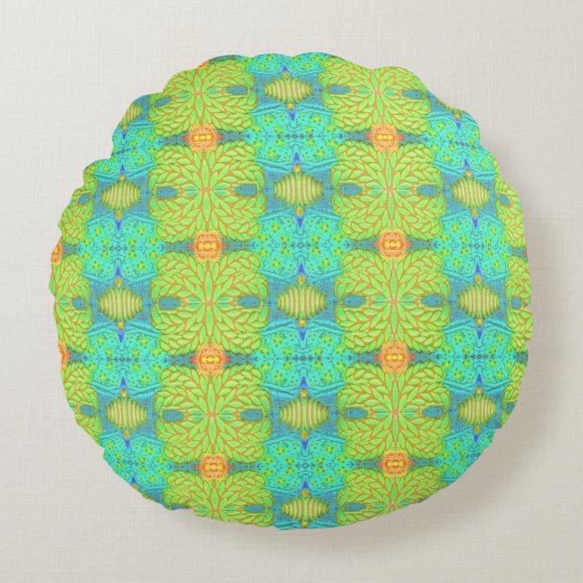 Summer Lime Round Pillow (Front)
