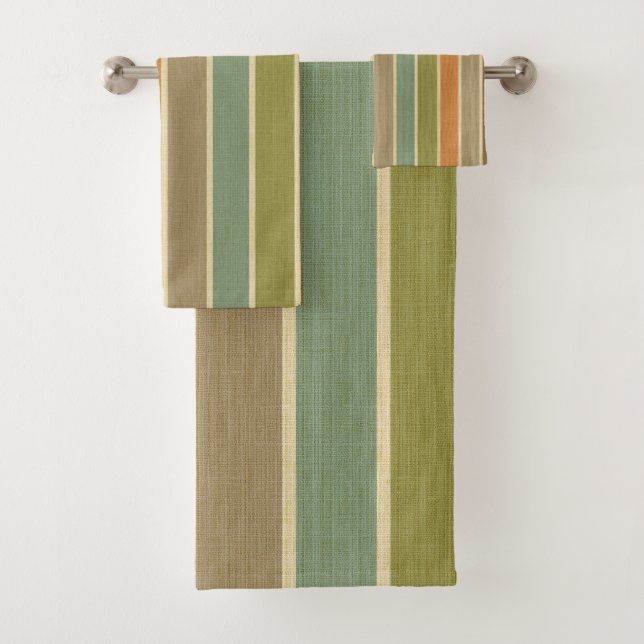 Summer Linen Stripes Bath Towel Set (Insitu)