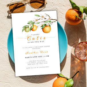 Summer Little Cutie Citrus  Clementine Baby Shower Invitation