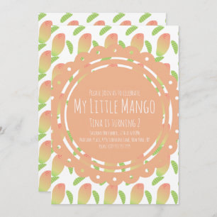 Summer Little Mango Tropical Invitation