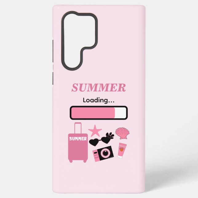 Summer Loading Pink Samsung Galaxy S22 Ultra Case (Back)