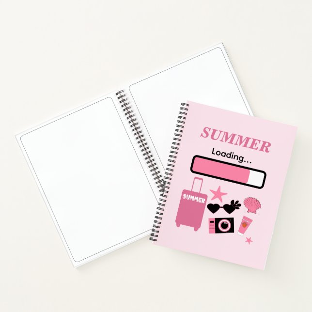 Summer Loading Pink Spiral Notebook (Inside)