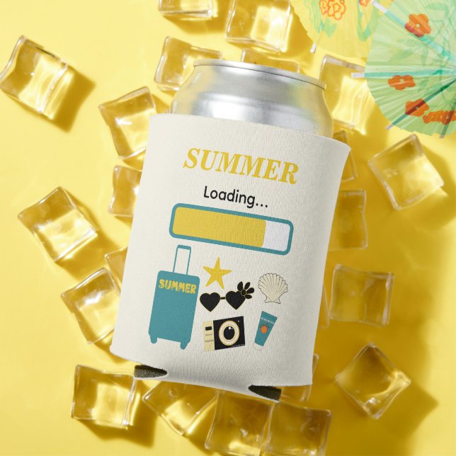Summer Loading Yellow Can Cooler (In Situ Summer)