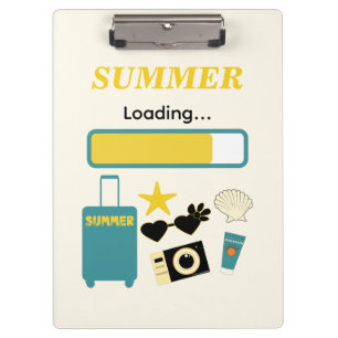 Summer Loading Yellow Clipboard